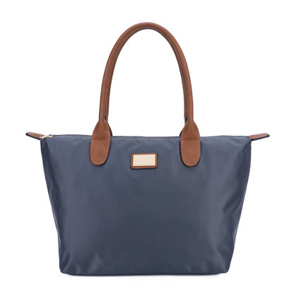Sac Shopper Maxi en Tissu Lisse Montana Gris Foncé