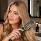 Brosse Chauffante Lissante AULYS Anti-Brûlure Noir et Doré avec 5 Réglages