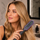 Brosse Chauffante Lissante AULYS Anti-Brûlure Noir et Violet avec 5 Réglages