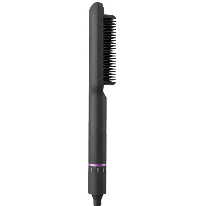 Brosse Chauffante Lissante AULYS Anti-Brûlure Noir et Violet avec 5 Réglages