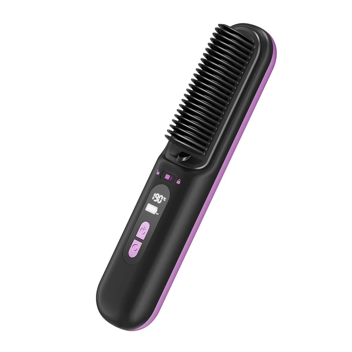 Brosse Lissante Sans Fil AULYS Violet avec Température Réglable