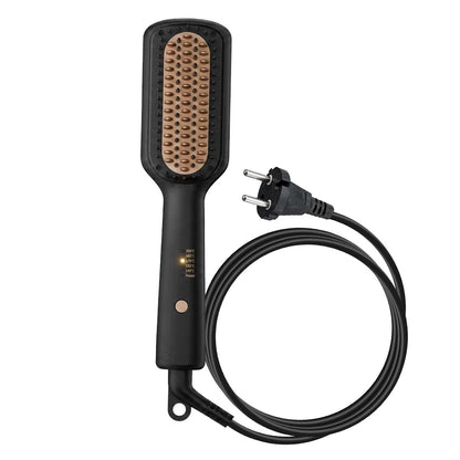 Brosse Lissante Chauffante Noir Doré avec 5 Températures