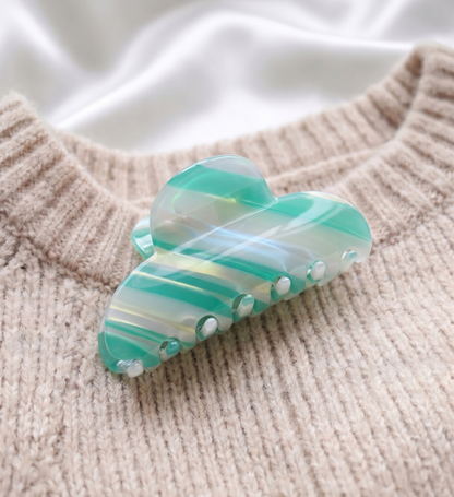 Pince Cheveux Candy Reflets Marbrés Menthe Givrée