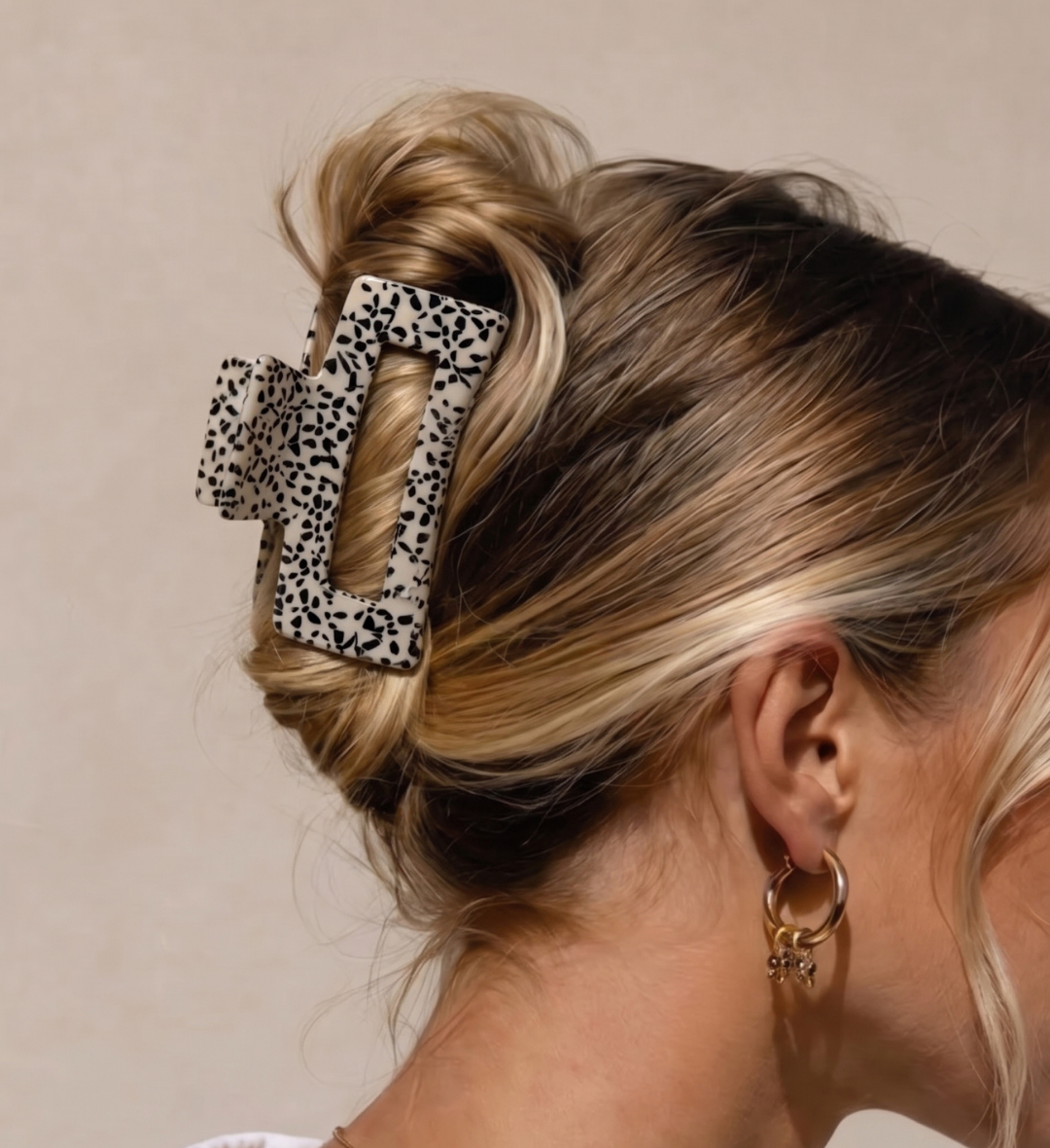 Pince Cheveux Pixels Floraux