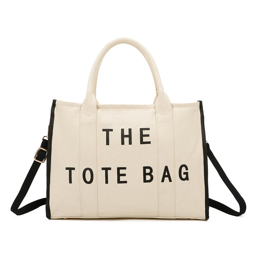 Sac à Main THE TOTEBAG en Tissu Taille L Beige