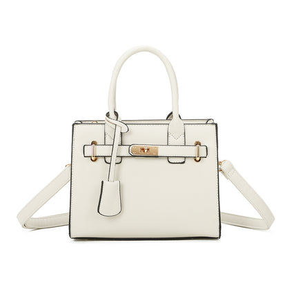 Sac à Main Effet Grainé L'Évanescente Blanc