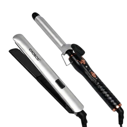 Duo Lisseur Boucleur Kit Coiffage 2 en 1