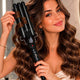 Boucleur Triple Waver Doré avec Chauffage PTC Rapide