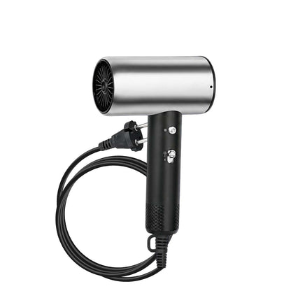 Sèche-cheveux Compact Argenté Noir avec Multi-Ventilation