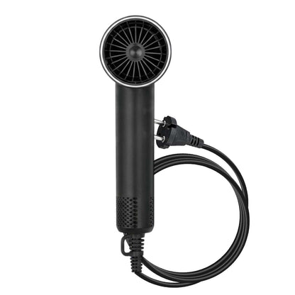 Sèche-cheveux Compact Argenté Noir avec Multi-Ventilation