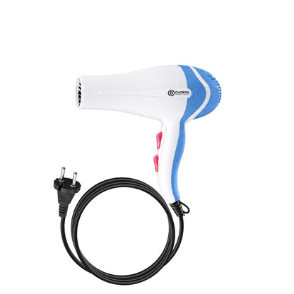 Sèche-cheveux Bleu avec Embout Concentrateur et Air Froid