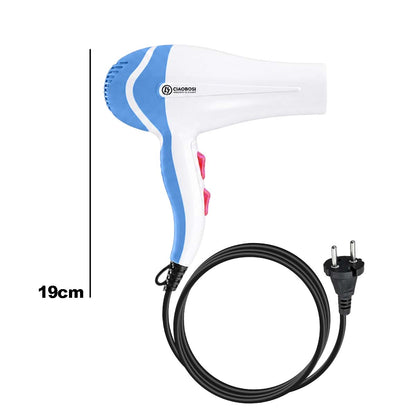 Sèche-cheveux Bleu avec Embout Concentrateur et Air Froid