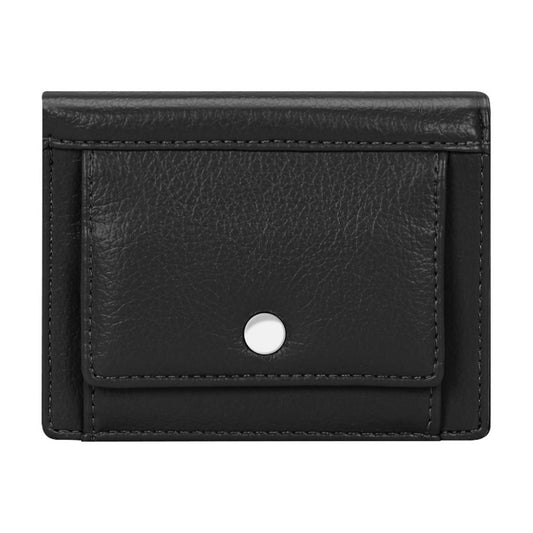 Portefeuille Minimaliste à Bouton-Pression L'Harmonieux Noir