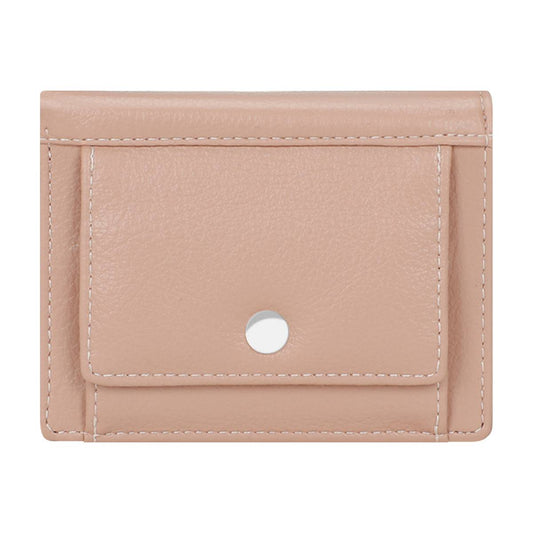 Portefeuille Minimaliste à Bouton-Pression L'Harmonieux Rose