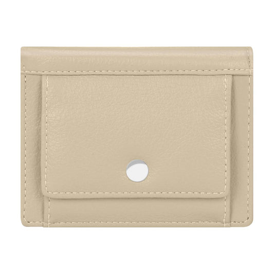 Portefeuille Minimaliste à Bouton-Pression L'Harmonieux Taupe