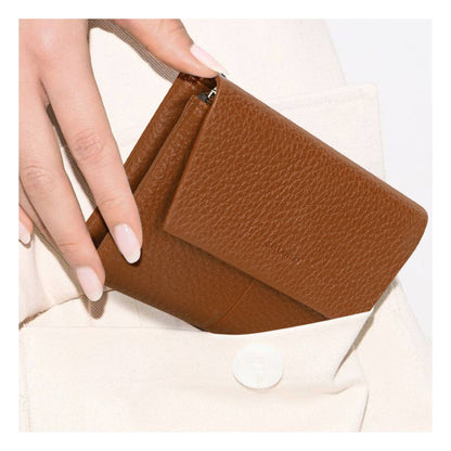 Portefeuille à Rabat Texturé Le Versatile Marron