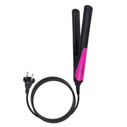 Mini Lisseur Boucleur de Voyage Rose 2 en 1