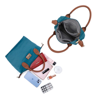 Sac à Main Shopper Mini avec Bandoulière Flanéria Vert Foncé