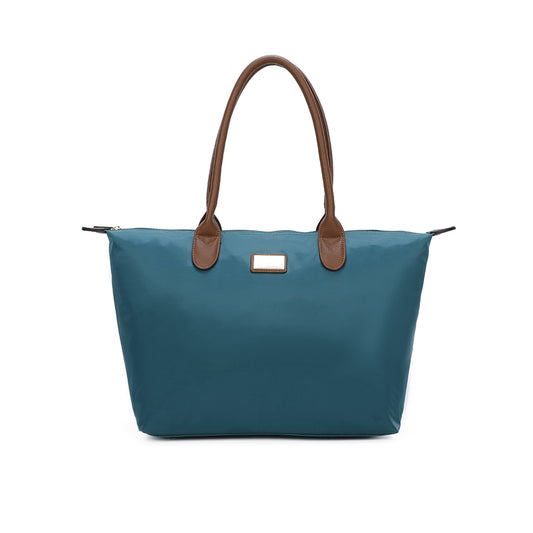 Sac à Main Shopper Maxi en Tissu Lisse Flanéria Beige