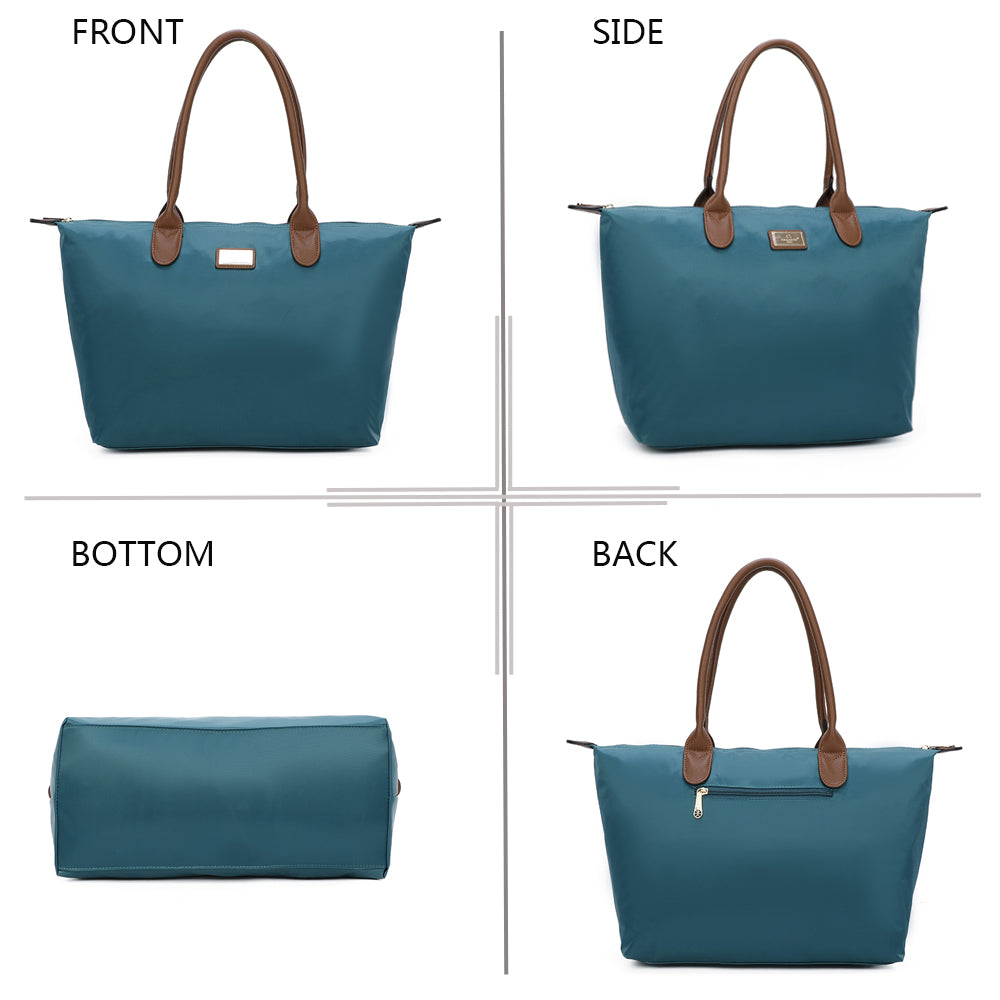 Sac à Main Shopper Maxi en Tissu Lisse Flanéria Beige