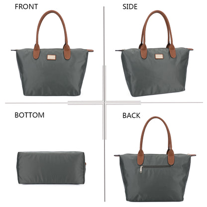 Sac à Main Shopper Medium en Tissu Lisse Flanéria Kaki
