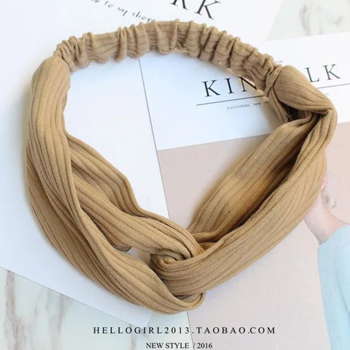 Bandeau Croisé en Velours - Collection Addison