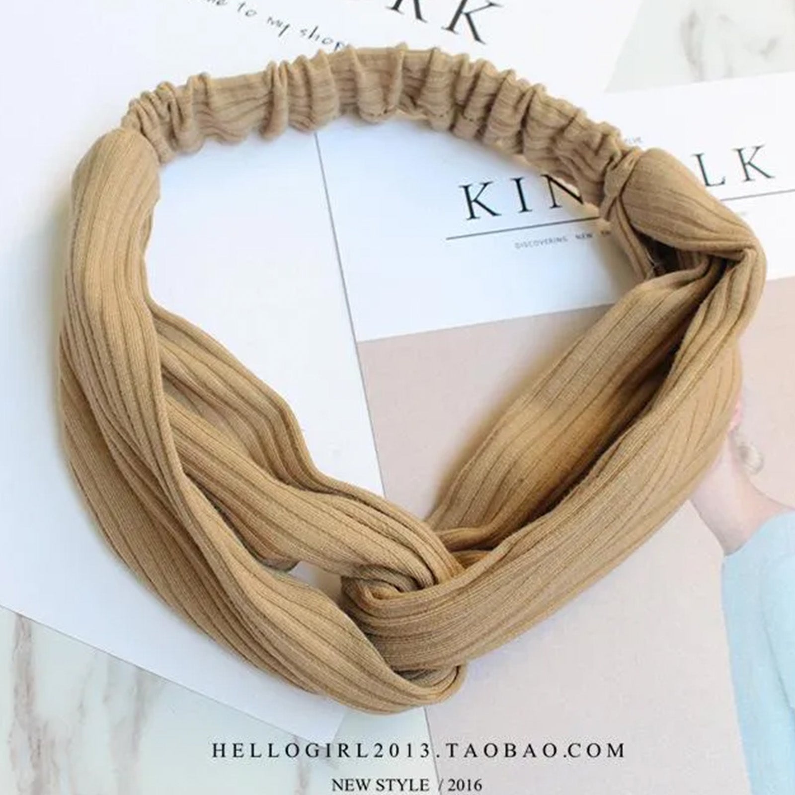 Bandeau Croisé en Velours - Collection Addison
