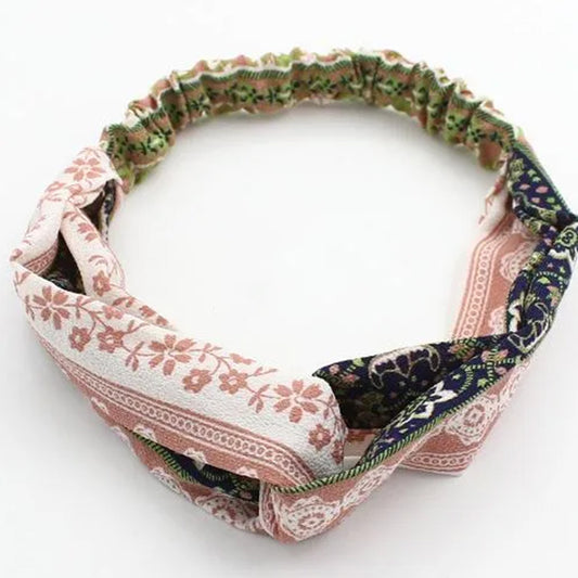 Bandeau Torsadé Fleuri Bohème - Collection Gloria