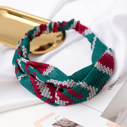Bandeau Torsadé Imprimé Honeycomb - Collection Melwynn