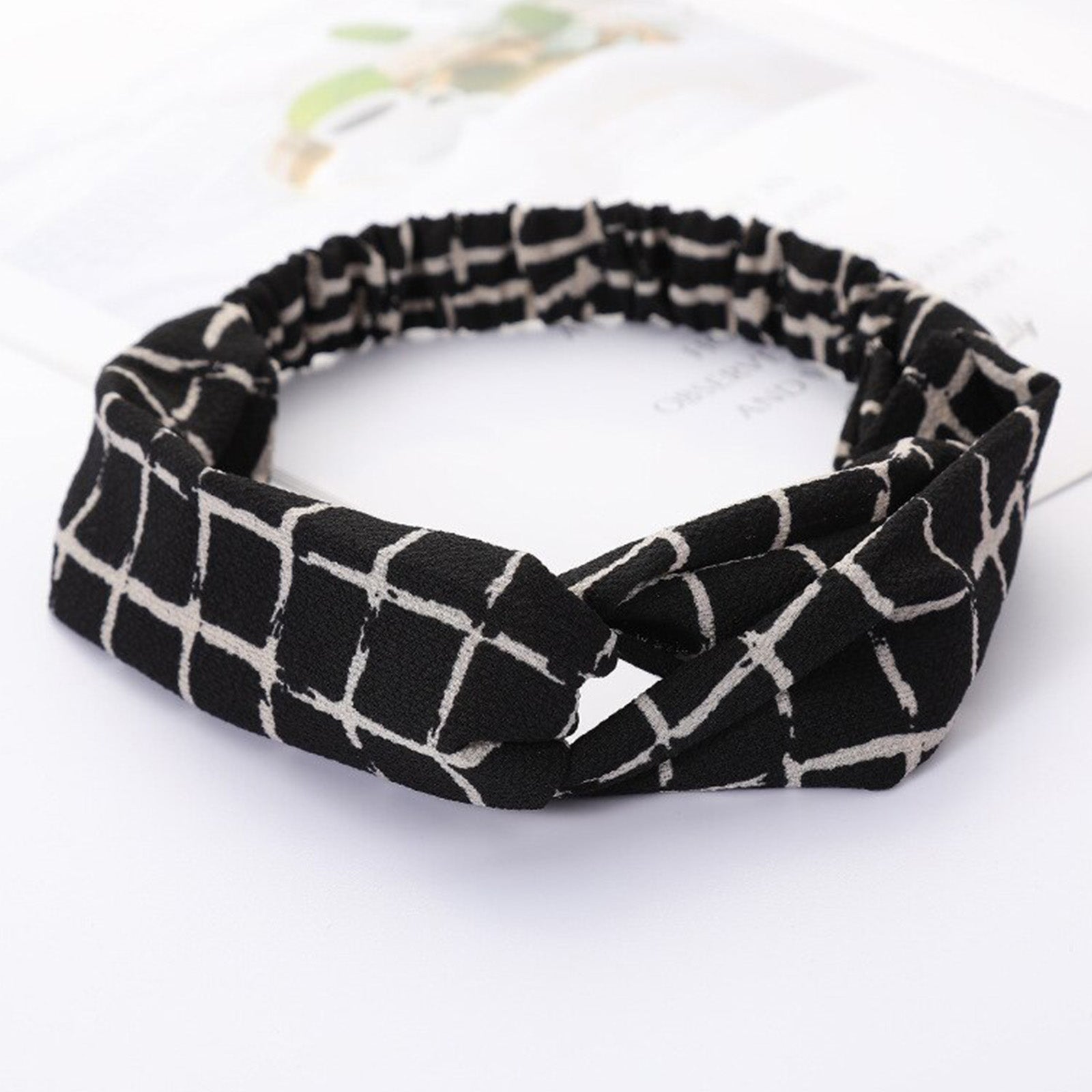 Bandeau Torsadé à Carreaux - Collection Fallon