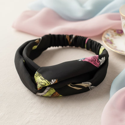 Bandeau Croisé Mila Imprimé Noir Coloré