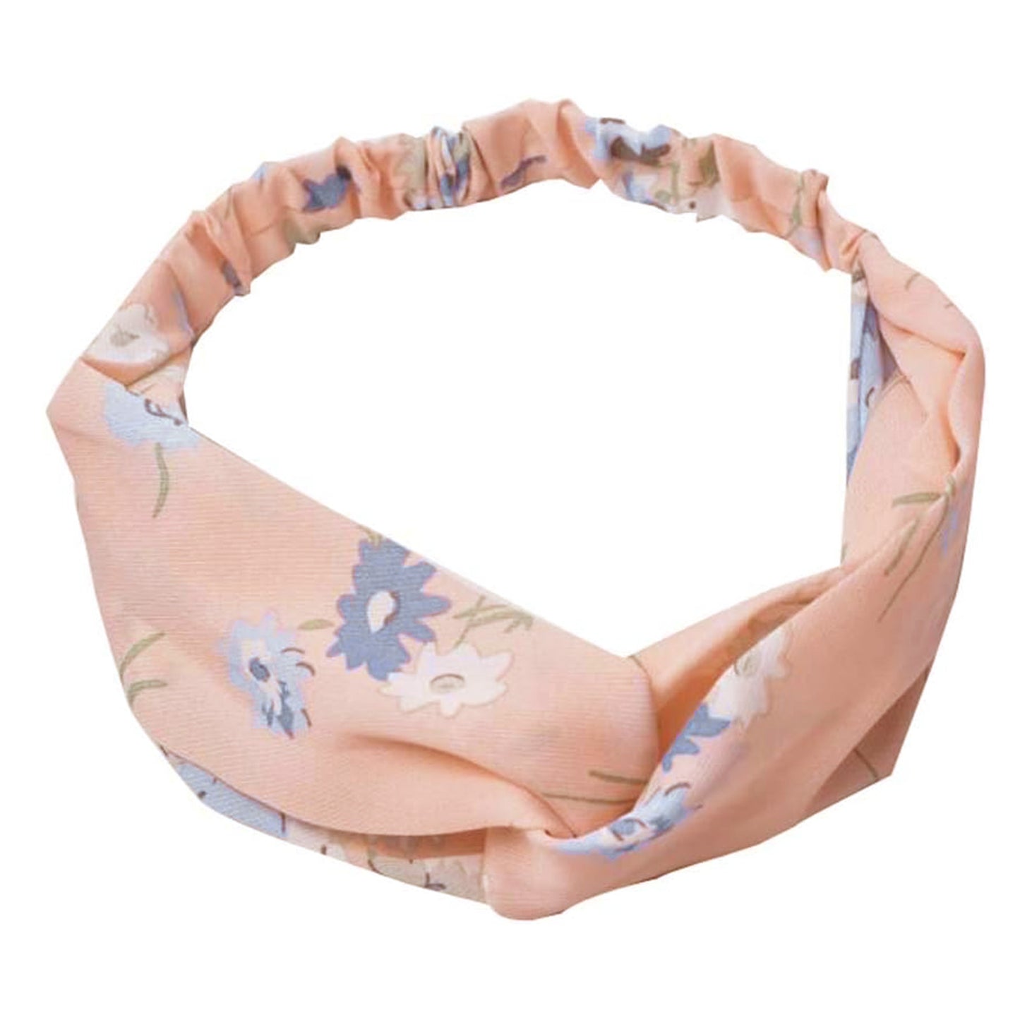 Bandeau en Satin Torsadé Fleuri - Collection Lindsay