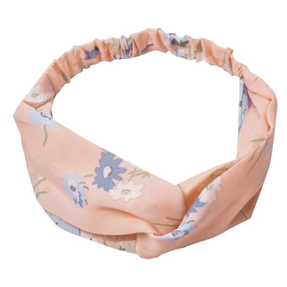 Bandeau en Satin Torsadé Fleuri - Collection Lindsay
