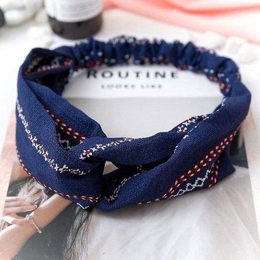 Bandeau Torsadé Motif Jacquard