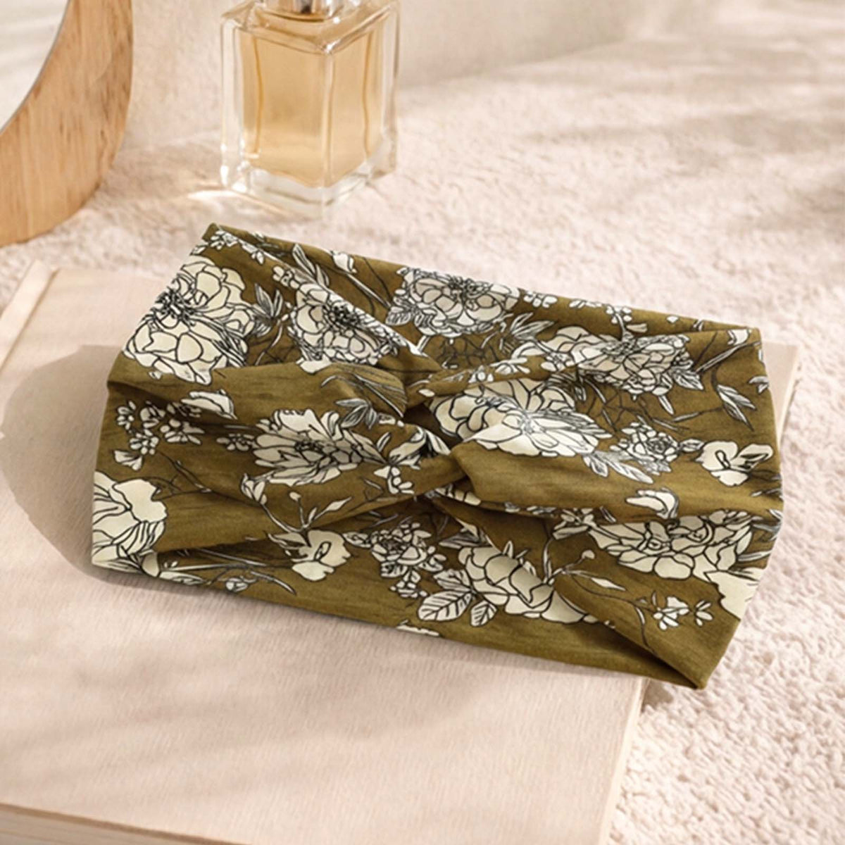 Bandeau Croisé Fleuri Maëllya Vert