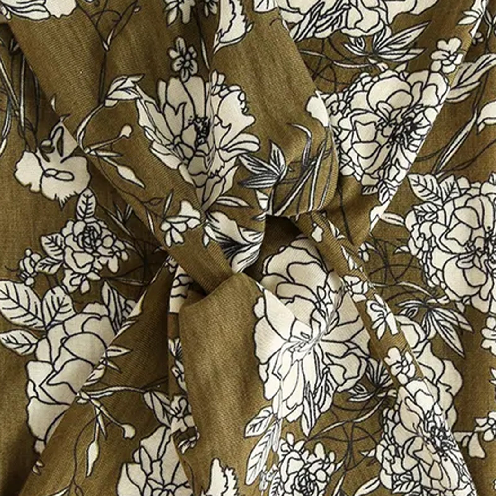 Bandeau Croisé Fleuri Vert