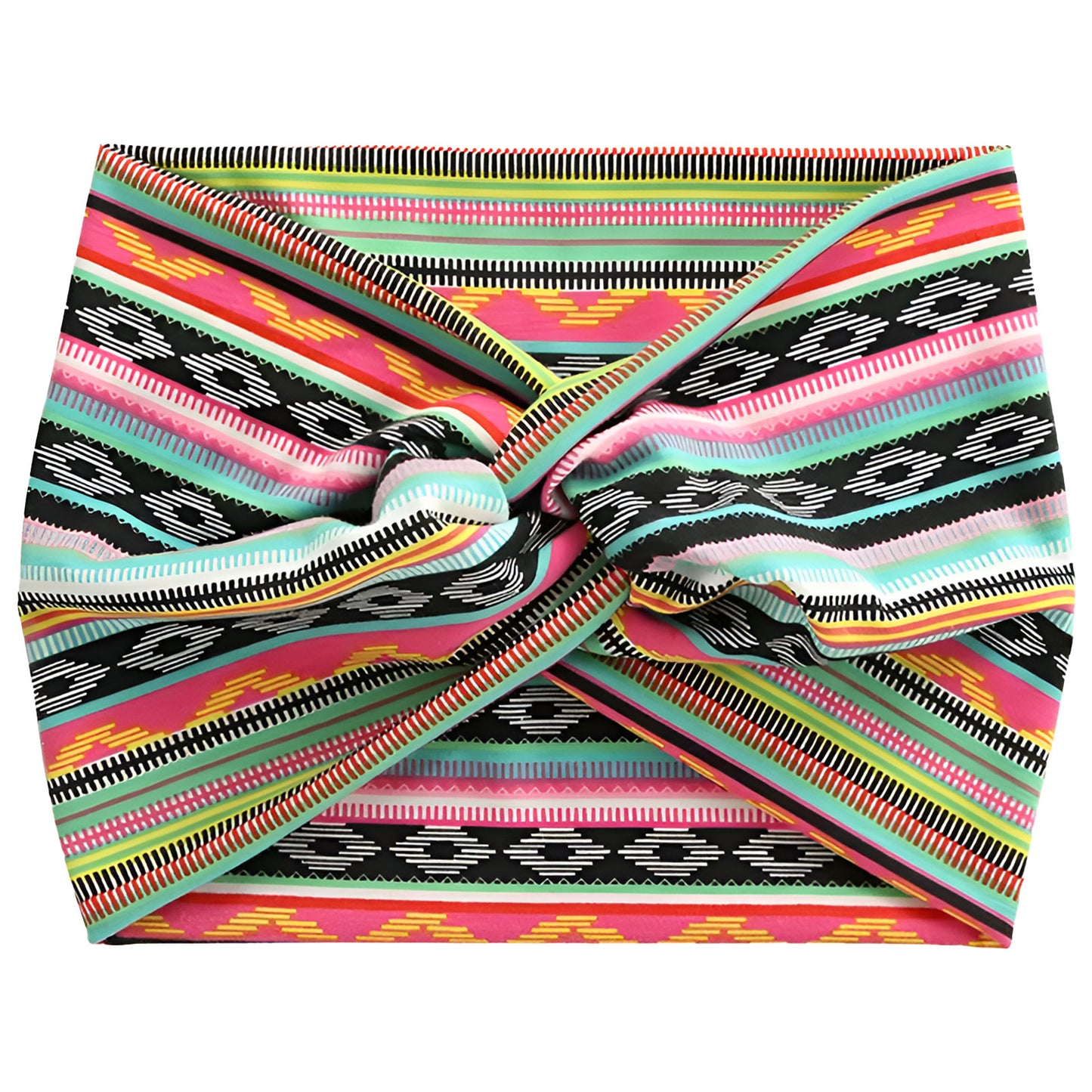 Bandeau Croisé Eva Imprimé Aztèque Multicolore