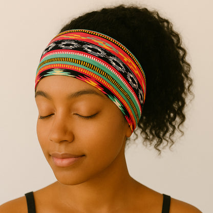 Bandeau Croisé Eva Imprimé Aztèque Multicolore