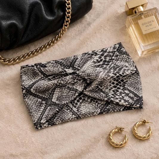 Bandeau Croisé Python Cléo Gris