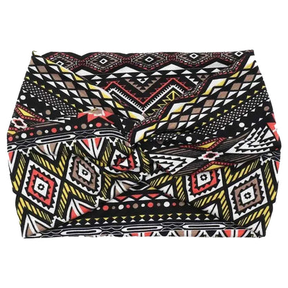 Bandeau Croisé Eva Imprimé Aztèque Jaune et Rouge