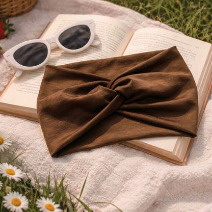 Bandeau Croisé Casual Ava-Lynn Marron Caramel