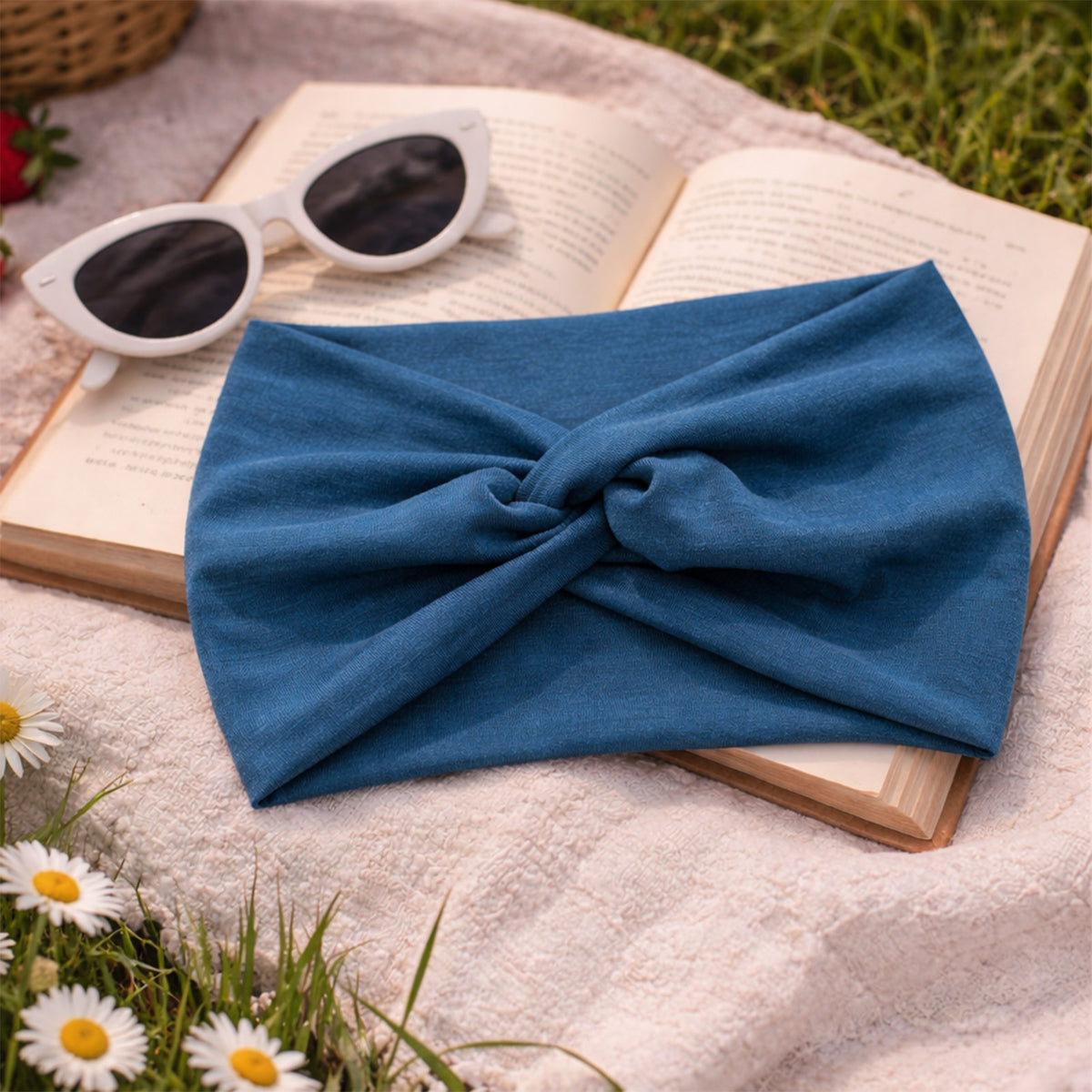 Bandeau Croisé Casual Ava-Lynn Bleu Denim