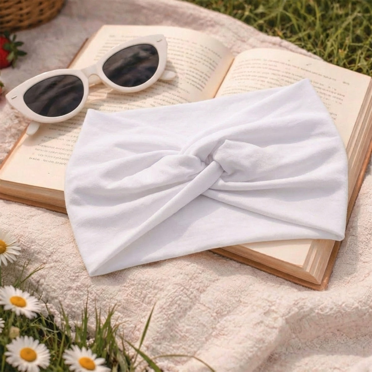 Bandeau Croisé Casual Ava-Lynn Blanc Pur