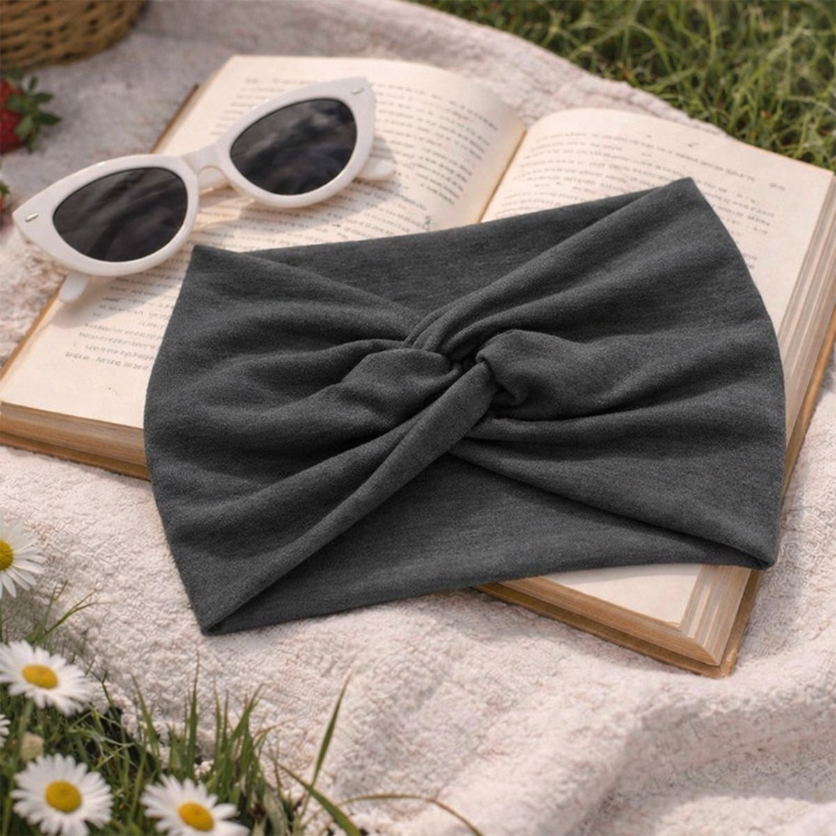 Bandeau Croisé Casual Ava-Lynn Gris Charbon