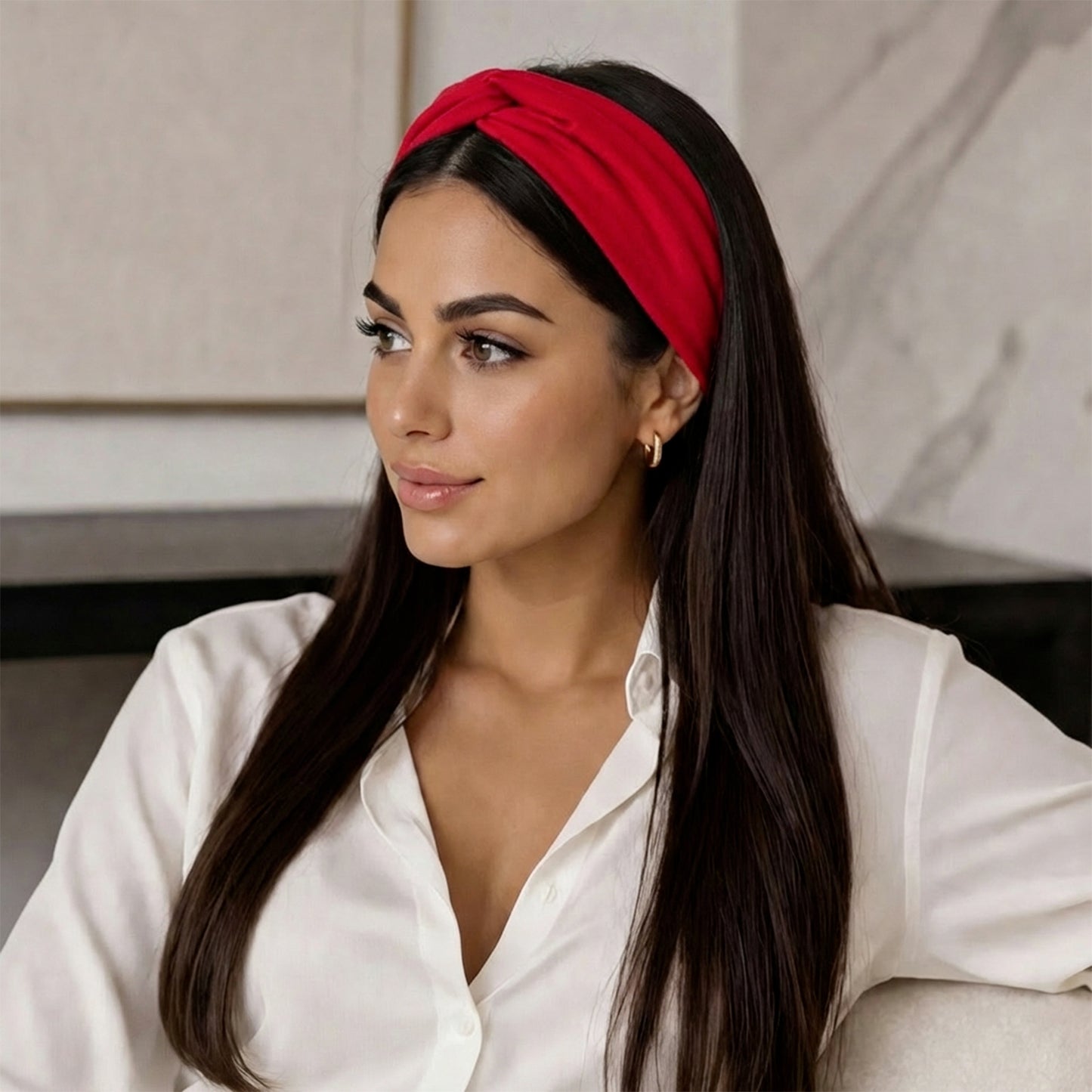 Bandeau Croisé Casual Ava-Lynn Rouge