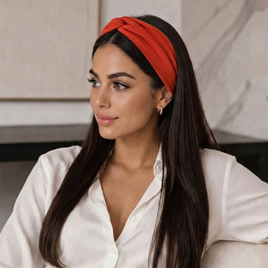 Bandeau Croisé Casual Ava-Lynn Rouge Brique