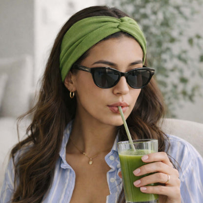 Bandeau Croisé Casual Ava-Lynn Vert Prairie