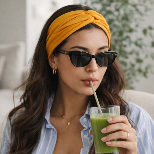 Bandeau Croisé Casual Ava-Lynn Jaune