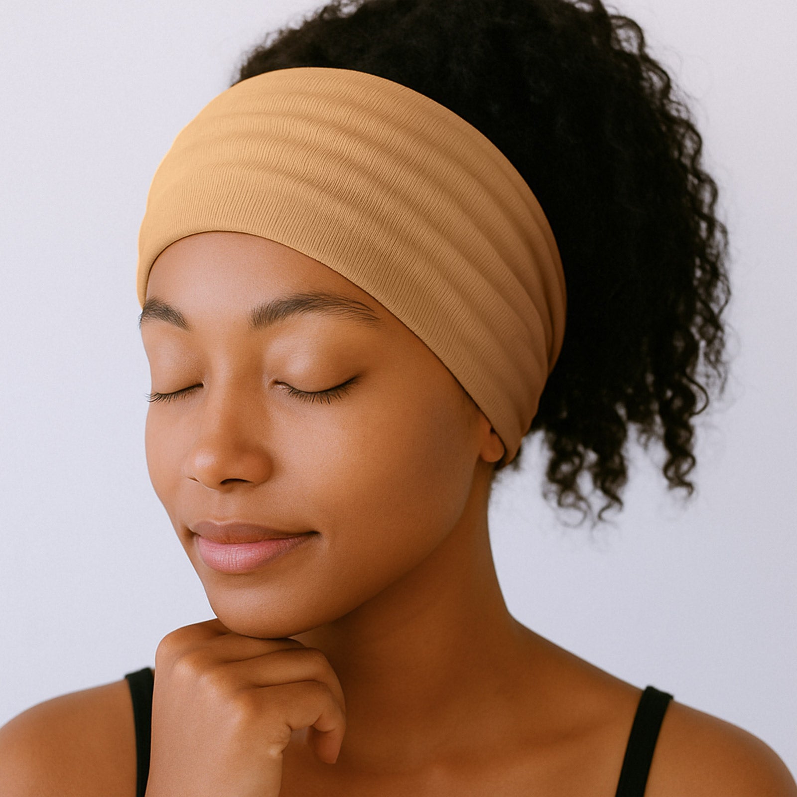 Bandeau Croisé Casual Camel