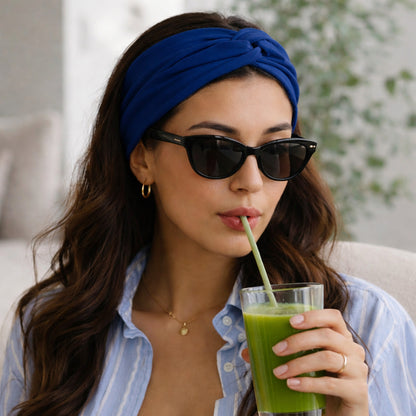 Bandeau Croisé Casual Ava-Lynn Bleu